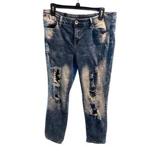 Elite Jeans Distressed Pain Splatter Jean. Size 11/12